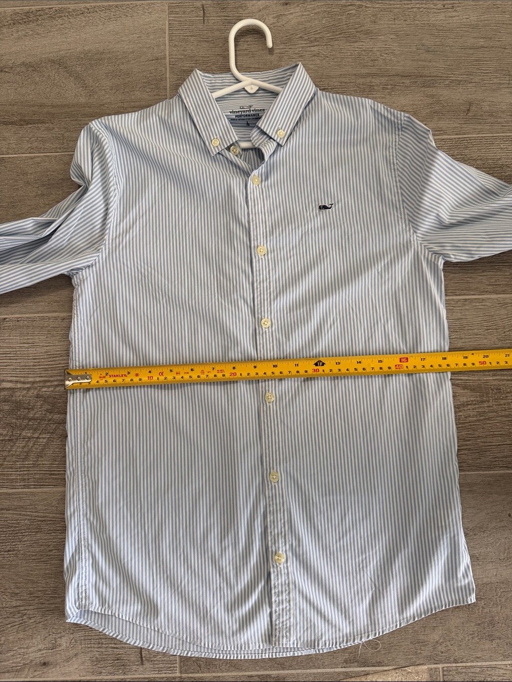 Vineyard Vines Boys Large Blue Stripe Button-Down Shirt - Picture 4 of 9